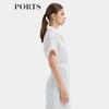 Ports Женская рубашка-поло из смесовой льняной и шелковой ткани
