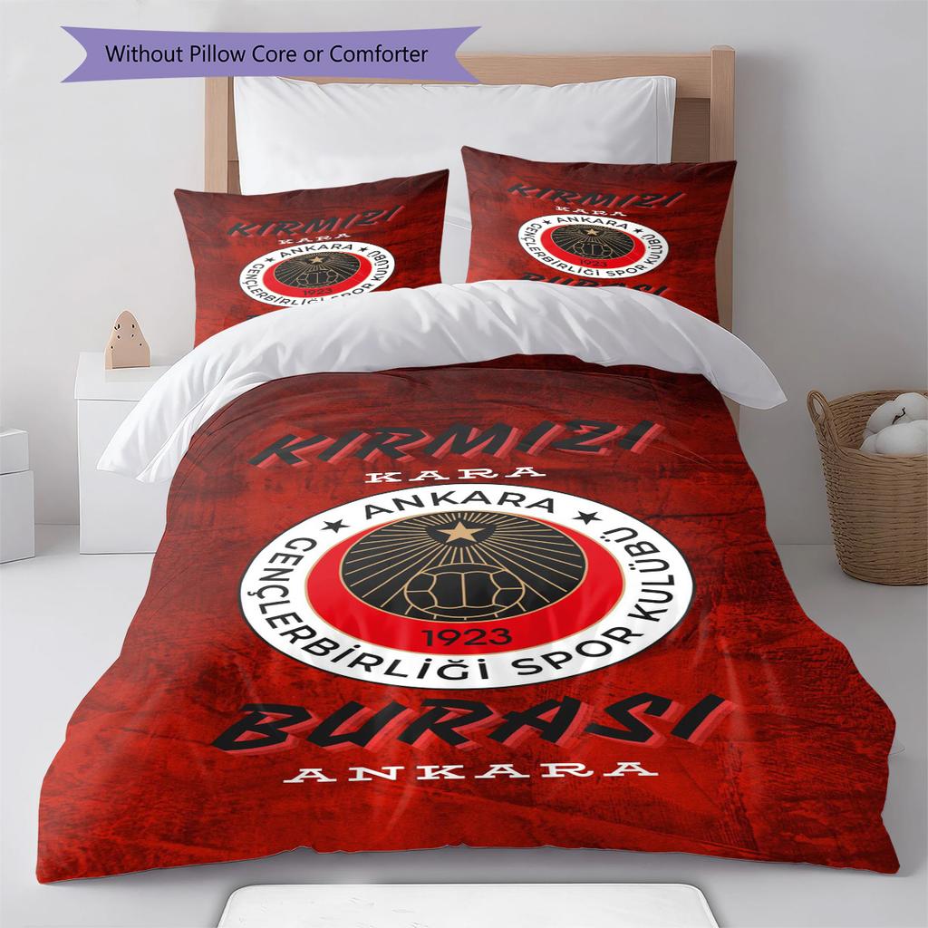 Gençlerbirliği Pattern Bedding Set Quilt Cover Pillowcase Home Decor Gift (1 * duvet cover + 2 * pillowcase, without core)