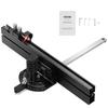 Precision Miter Gauge, Standard Slot 19 x 9.5 mm, Aluminum Alloy Table Saw Miter Gauge with 45.7 cm Grating 15 Angle Stops Adjustable Spring Loaded