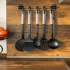 Set d'ustensiles de cuisine - Hi - 6 pièces - Noir - Acier inoxydable - Résistant à 210°C