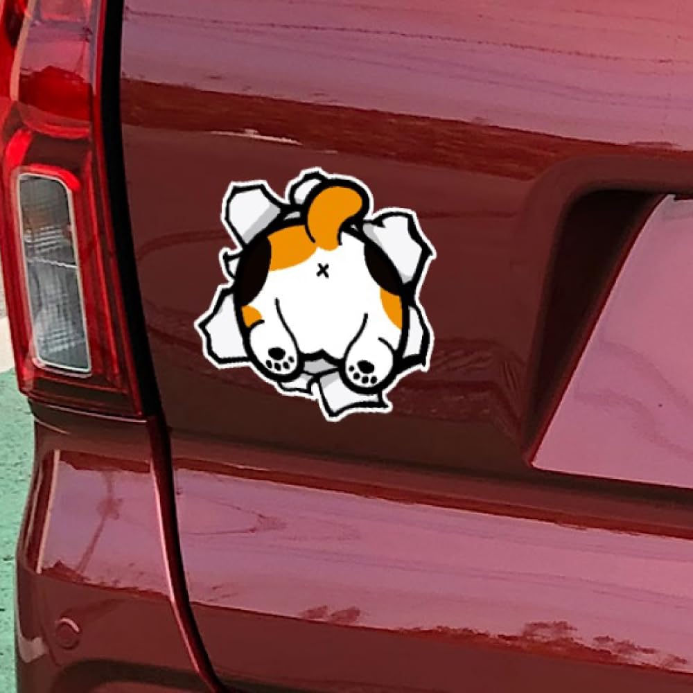 Милая наклейка с иллюстрацией кота, водонепроницаемая, забавная наклейка (Тип B, ягодица)