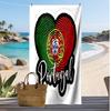 Национальная сборная Португалии Полотенце для пляжа с принтом Быстросохнущее Мягкое полотенце Портативное Большое прямоугольное пляжное покрывало для путешествий Бассейна
