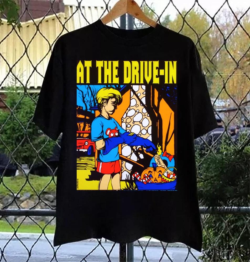 Постер на концерт At The Drive In 2000 года, черная футболка с коротким рукавом, все размеры, унисекс