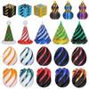 3D Printed Spiral Cone Toy Impossible Pyramid Gourd Christmas Hat Pass Through Sculpture Pyramid Toy Mini Vortex Thread Illusion