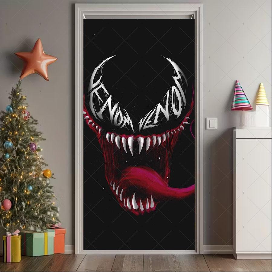 Superhero Theme Backdrop Venom Child Birthday Party Decoration Door Frame Banner Baby Shower Supplies Photography Studio Props