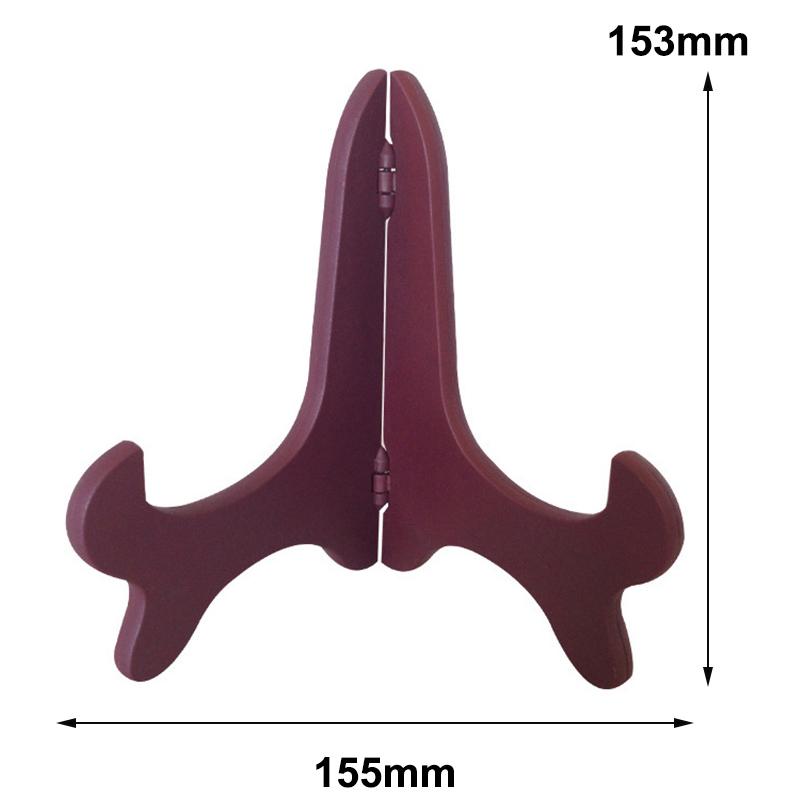 1Pc Wooden Display Stand Dish Rack Plate Bowl Frame Photo Book Pedestal Holder