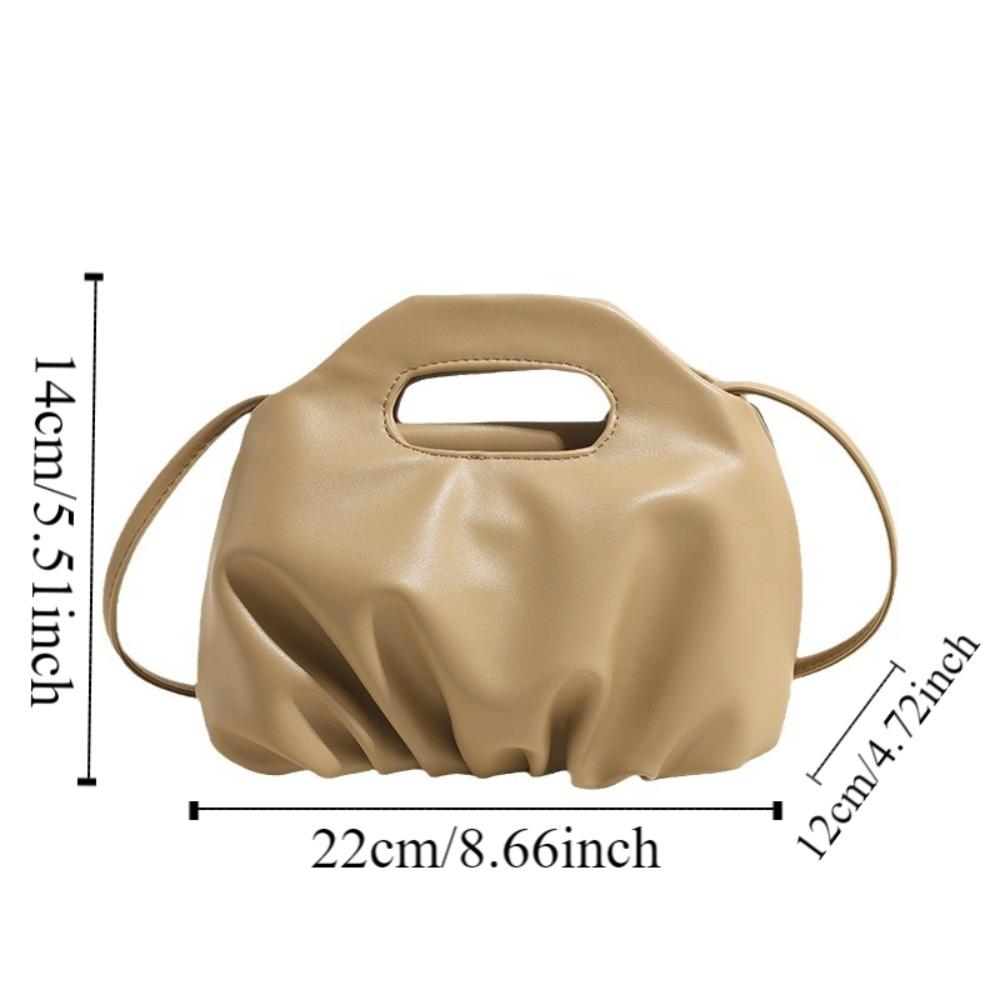 Корейский стиль Облако Сумка Сумка через плечо Пельмени Сумка-тоут Простая плиссированная женская сумка