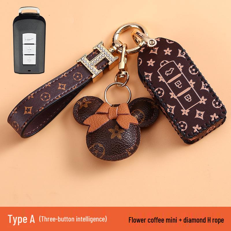 Высококлассный чехол для ключей для Mitsubishi Outlander, ASX, Eclipse Cross и Pajero Sport.