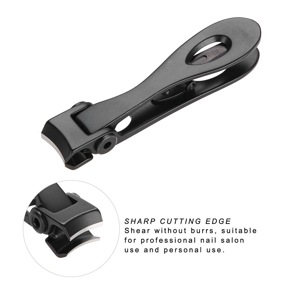 Портативные кусачки для ногтей из нержавеющей стали, инструмент для маникюра и педикюра, маленькие, черные.