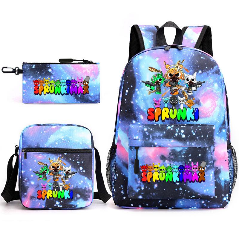 Игровые товары Rhythm Box Школьная сумка Sprunki Мультяшный Рюкзак Созвездие Сумка-портфель Набор из трех предметов