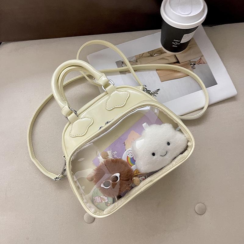 2025 новый модный нишевый дизайн прозрачная двухмерная сумка для боли универсальная вместительная простая портативная сумка через плечо