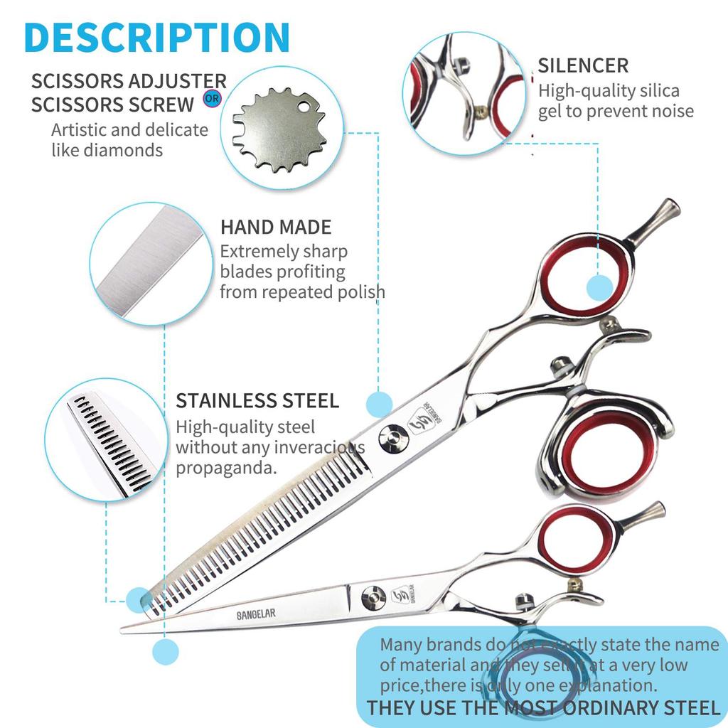 SANGELAR 6-дюймовые ножницы для волос с вращающейся ручкой Профессиональный парикмахерский парикмахер Профессиональный парикмахерский парикмахерские ножницы парикмахерские