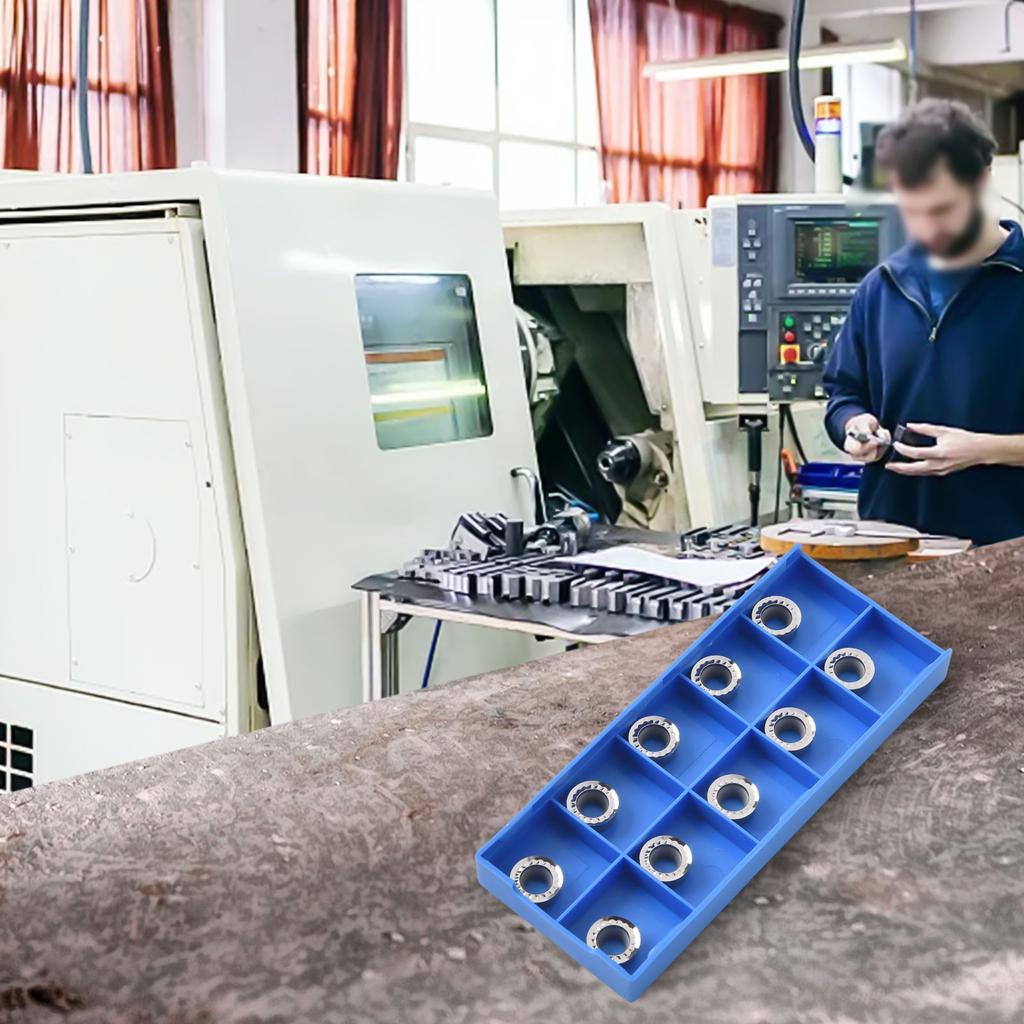 Подходит для получистовой и чистовой обработки Для алюминия RPGT10T3MOAK N01 Твердосплавные фрезерные пластины Режущая кромка R5 Круглые