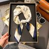 Zhang Ruonan Silk Scarf: Women's 2025 Spring/Summer Retro Neck Tie Accessory - High-End Small Square Neckerchief