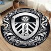 Круглый ковер с индивидуальным именем Leeds United, Ковер для гостиной, спальни, дивана, игровой комнаты, Нескользящий коврик для пола