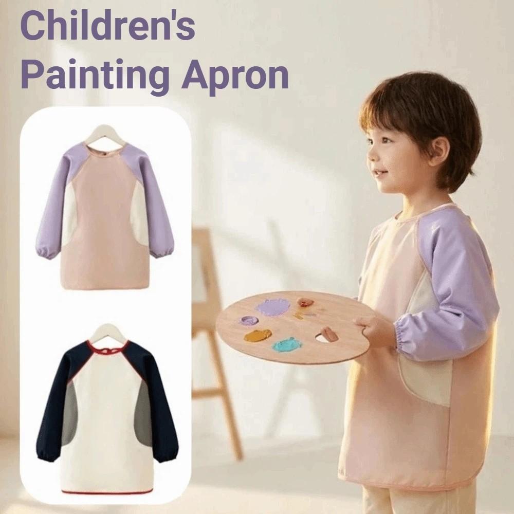 Waterproof Washable Painting Wrap Long Sleeves Long Sleeve Bib Children’s Feeding Bib Baby Stuff