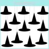 Halloween Witch Hat Paper Hanging Decorations For Party Scene Decor Set Of 12