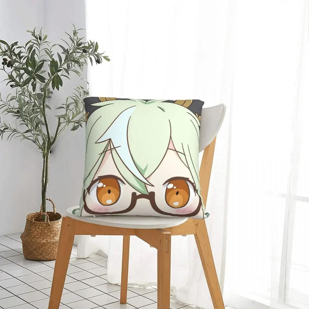 Sucrose Throw Pillow Case Genshin Impact Face Meme Short Plus Cushion Covers For Home Sofa Chair Decorative Backpack