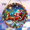 Xmas Tree Hanging Charms Christmas Ornaments, Acrylic Festive Pendants with Lanyard for Holiday Theme Party Favors Home Decoration, Indoor Scene
