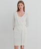 Itove Seoul Boucle Cotton Layered Skirt Ivory