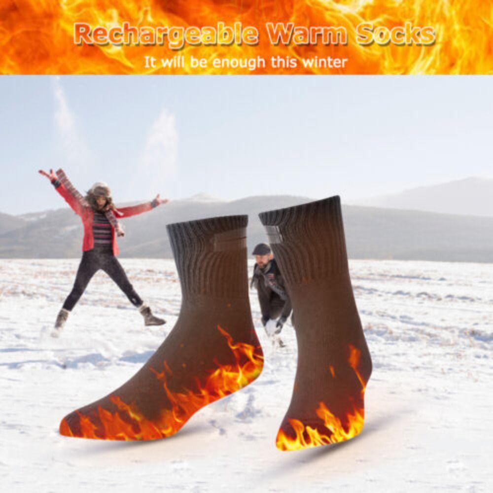 Unisex Boot Winter Warmer Socks Thermal Stocking Electric Heated Socks Feet Warmer