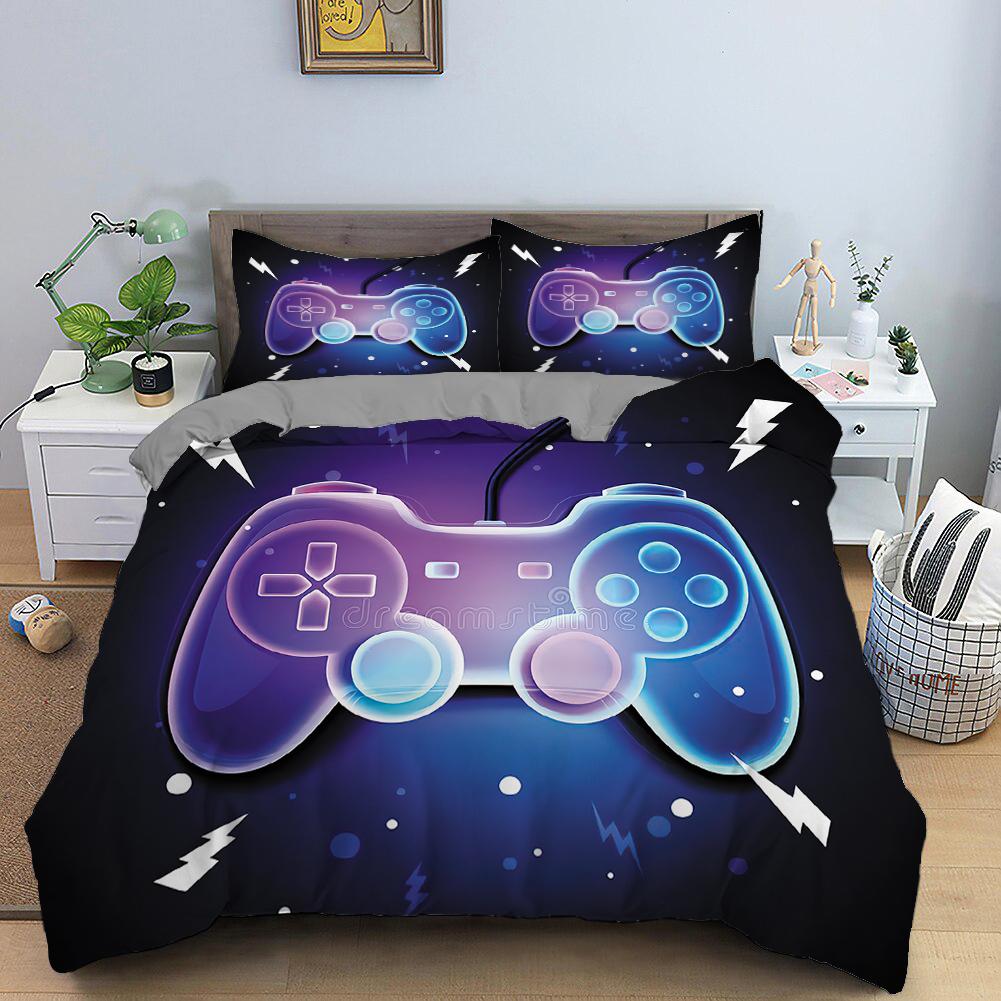 RunGrape Комплект постельного белья с пододеяльником Двуспальный Полуторный Квинсайз Кингсайз 240x220 Скандинавский Чехол на кровать 135 Евро Постельное белье Игровое Постельное белье 200x200