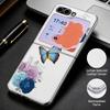 Роскошный чехол с принтом бабочек для Samsung Galaxy Z Flip 8 7 6 5 Flip8 Flip7 Flip6 Гибридный 3-в-1 Кожаная накладка с металлическим ободком Жесткий чехол для складного телефона