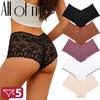 5PCs/set Women's Lace Boyshort Panties Sexy Low-Rise Floral Underwear S-XL Girls New Pantities Ladies Lace Underpants Lingerie