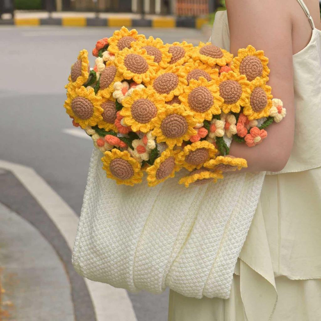 Букет роз ручной работы, вязаный, круглый вязаный плед с цветами