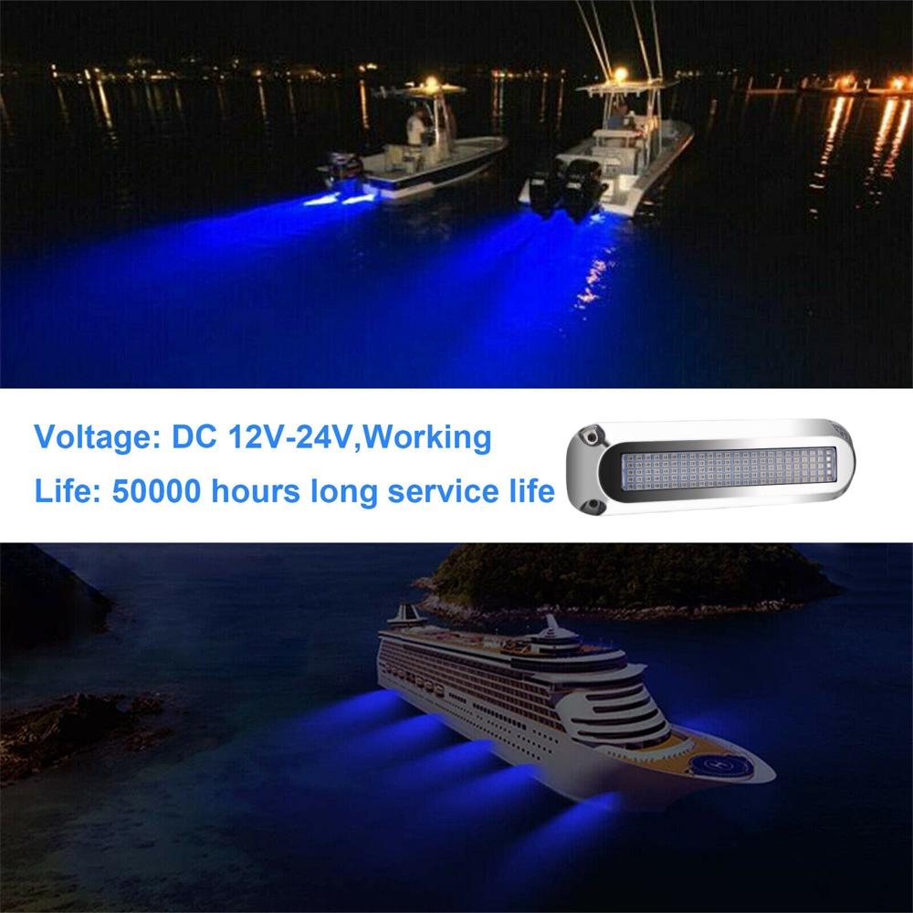 4PCS 120LED Underwater Boat Lights Led Waterproof Submersible LED Navigation Lights Marine Accessories Boats Lighting LED 12v/2v