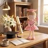 Graduation Plush Doll Girl Milestone Keepsake Soft Toy with Gown Cap and Congratulations Sash for Kindergarten High School University