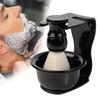 3-In-1 Beard Grooming Kit with Shaving Brush Soap Bowl Stand Ergonomic Design Beard Care Set Shaving Tools for Facial Care And Travel Use