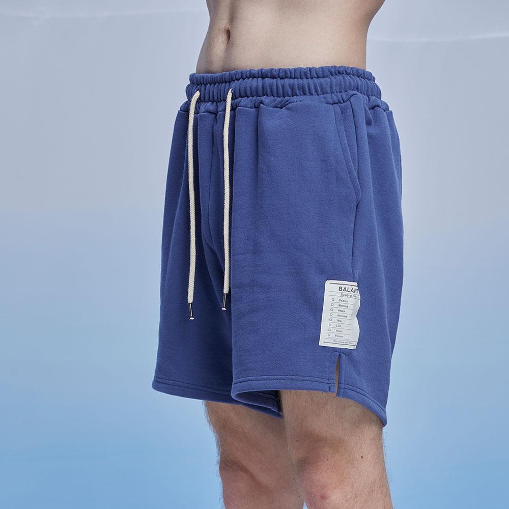BALANT Classic Label Heavy Terry Shorts - Navy