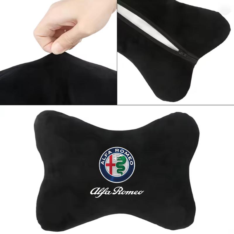 Car Neck Pillows Filled Fiber Car Pillow For Alfa Romeo STELVIO Giulia 159 Giulietta 147 Mito 156 MTO Sportiva Car Accessories QLNRS1
