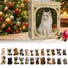 Christmas Advent Calendario Adviento Christmas Blind Box 2D Acrylic Cute Cat Calendar With 24 Boxes Cute Children Toys Gift