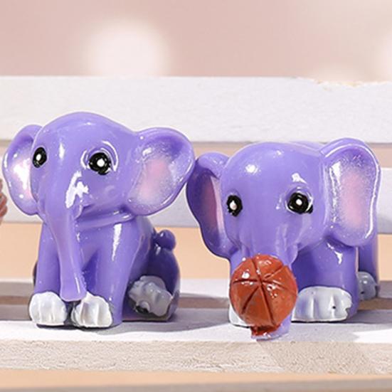 4 шт. с корзиной для растений, миниатюрный небьющийся слон, очаровательный сказочный садовый орнамент