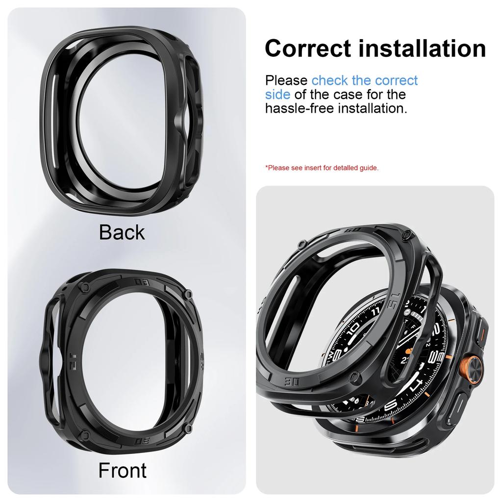 Screen protector for Samsung Galaxy Watch 7Ultra Case 47mm Accessories Hard TPU Frame Protective Bumper Galaxy Watch Ultra cover