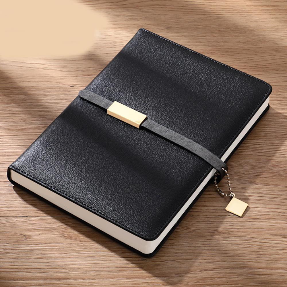 (Логотип можно выгравировать) Деловой блокнот А5 с пряжкой, студенческий блокнот, блокнот для записей встреч с подарочной коробкой, ежедневник, предметный блокнот