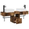 Bathroom Cabinet Set 3 pcs Reclaimed Wood 136 x 35 x 80 cm