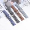 Denim Sailcloth+Leather Watch Strap 18mm 20mm 22mm for Seiko Bracelet Durable Soft Canvas Fashion Bands for Men Women Wristband