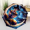 1 шт. ЗОНТ-СКЛАДНОЙ DRAGON BALL Goku с автоматическим открытием/закрытием, Ветрозащитная конструкция с 8 спицами, Легкий дорожный зонт для женщин/мужчин, a0902062