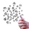Набор из 40 страз для ногтей Стеклянные прозрачные детали для ногтей Каменные детали для дизайна ногтей Смола для украшения ювелирных изделий Изделия ручной работы (К)