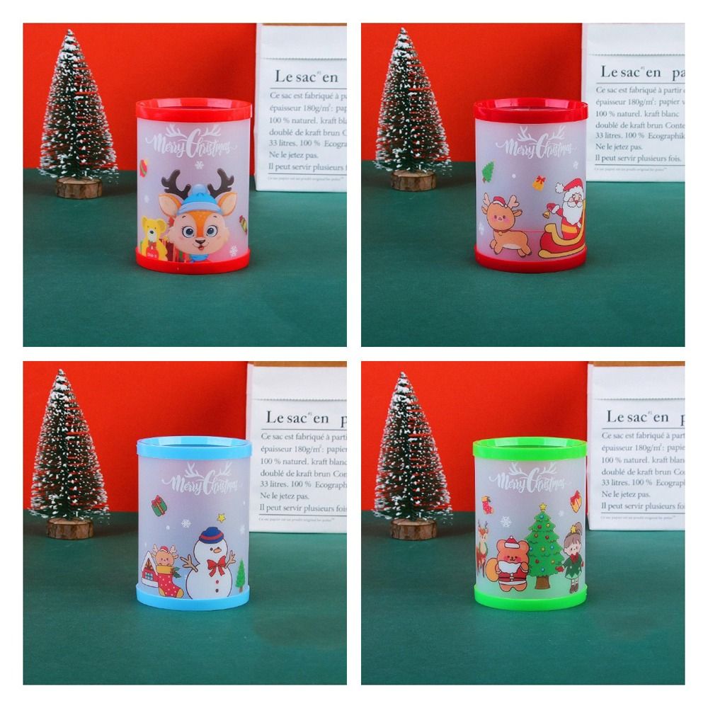 Stand Case Desktop Makeup Brush Holder Christmas Pen Holder Mini Makeup Box Stationery Organizer