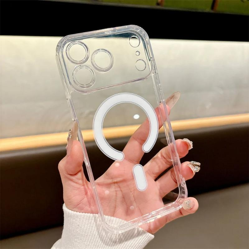 Магнитный чехол для iPhone 17 Pro Чехлы Ударопрочный чехол для iPhone 17 16 15 14 Pro Air 17pro max для Magsafe Macsafe Чехол
