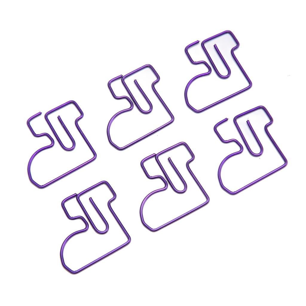 100pcs Christmas Shoes Paper Clips Metal Bookmark Paper Clips Cute Multifunctional Paper Clips for O