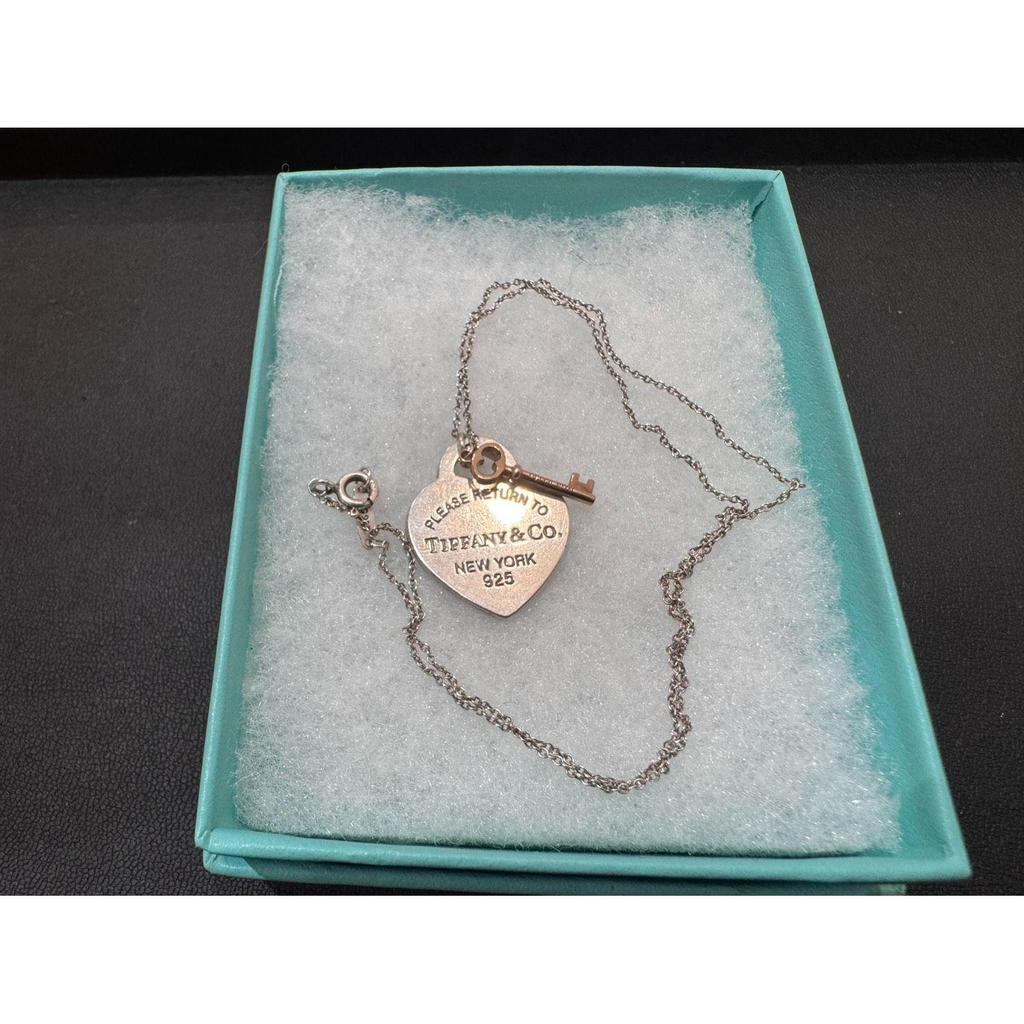 Б/у Редкий с сертификатом продажи Tiffany "Return to Tiffany Кулон-ключ с биркой-сердечком Металл Rubedo" модель