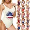 Женское модное цельное бикини с открытой спиной и принтом, с подкладкой для бюстгальтера и без стального бюстгальтера, купальный костюм