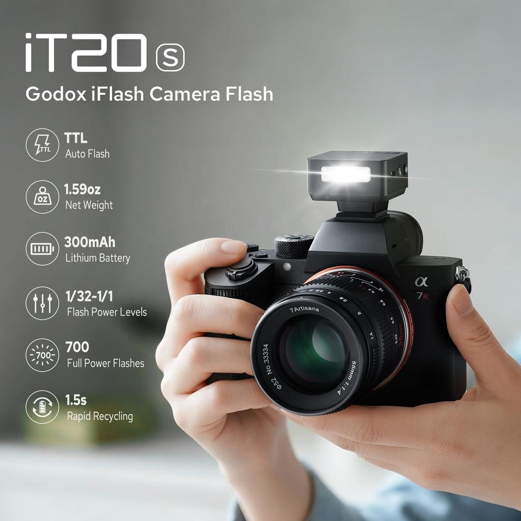 Godox IT20F Вспышка для Fuji Компактная, но мощная вспышка с 700 циклов перезарядки TTL и ручным режимом M легкая конструкция совместима только с камерами Fuji устанавливаемыми на камеру