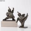 Скульптура толстого солдата в китайском стиле, ретро-терракота, абстрактная фигурка, статуэтка, подставка для книг, украшение для столешницы в гостиной
