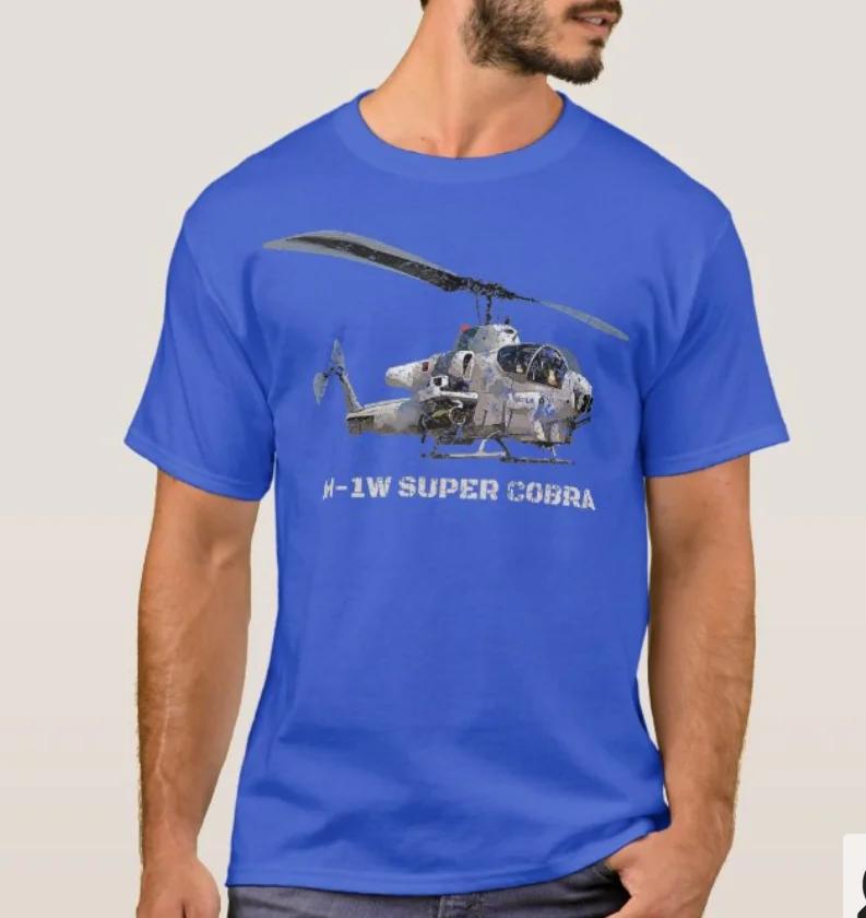 AH 1 Super Cobra Атакующий Боевой Вертолет Футболка Летняя Хлопок Короткий Рукав Круглый Вырез Мужская Футболка Новая S3XL